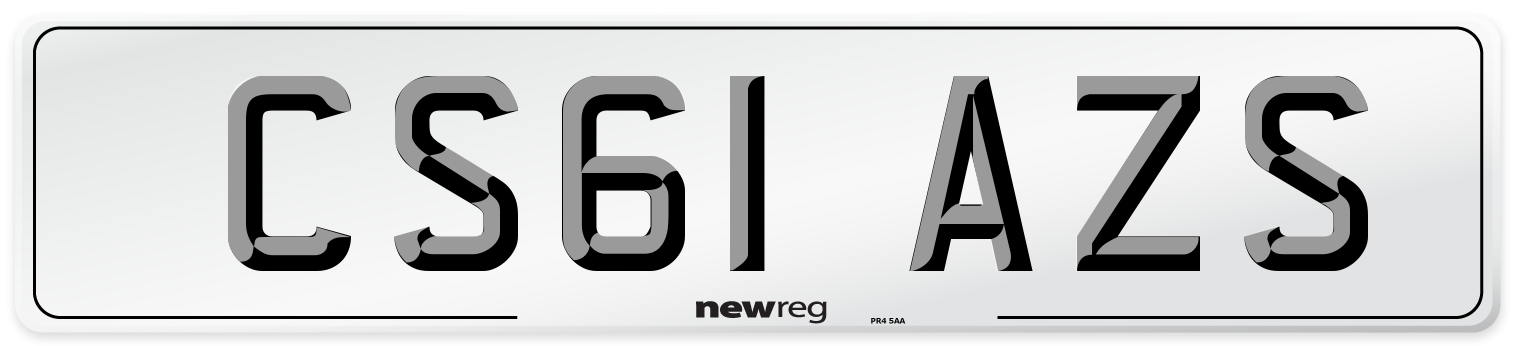 CS61 AZS Number Plate from New Reg